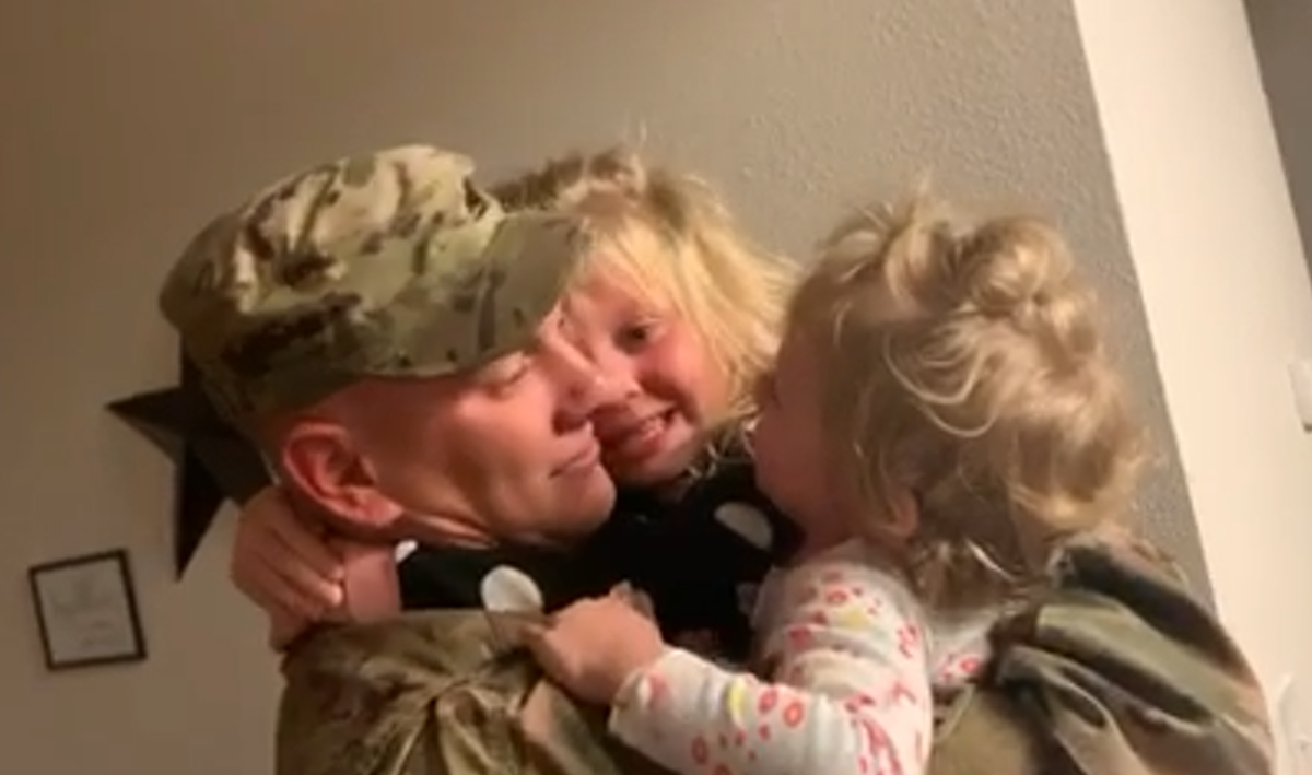 Fort Carson Soldier surprises daughters on Veteran’s Day
