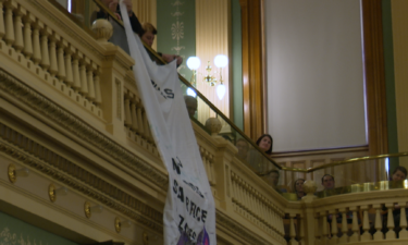 Fracking protesters storm house chamber during 2020 State of the State Address