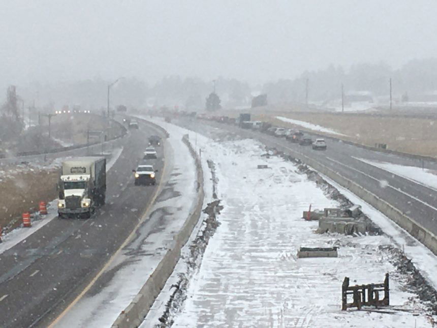 I-25 crash near larkspur