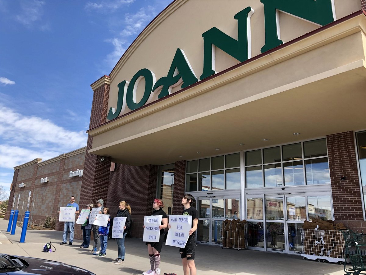 Employees protest at Jo-Ann Fabric, ask corporate to consider 'people over  profit