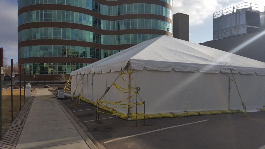 Coronavirus screening tent