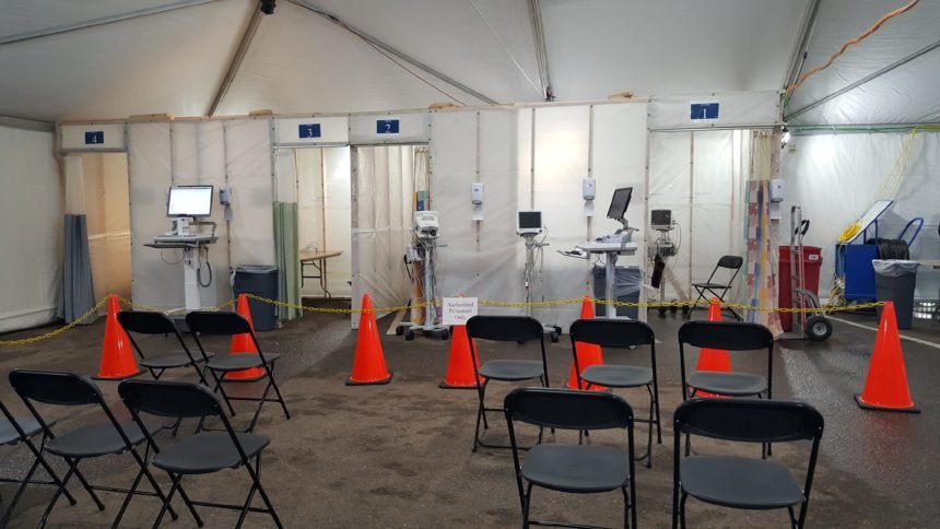 Coronavirus screening tent