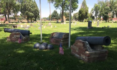 Memorial for Civil War soldiers in Roselawn Cemetery, Pueblo