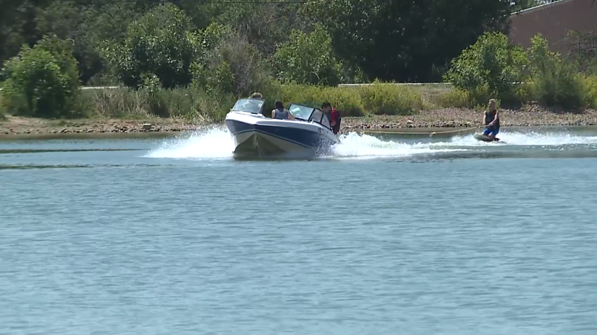 Boaters on Prospect Lake, June 15