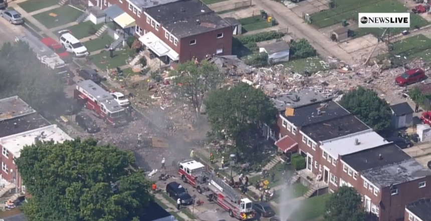 Baltimore home explosion