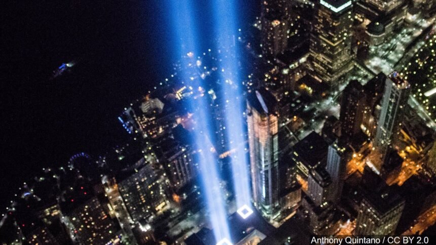 9/11 lights towers