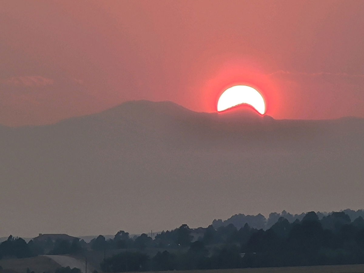 Smoky sunset from Black Forest 