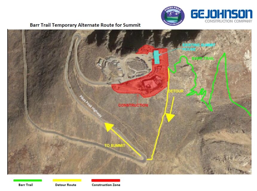 Barr Trail detour May-Dec 2020