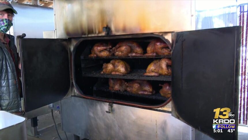 thanksgiving turkeys in smoker