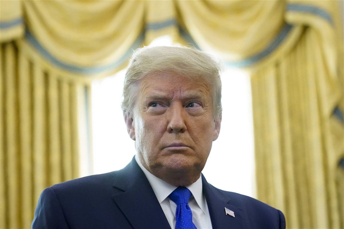In this Dec. 7, 2020 photo President Donald Trump in the Oval Office of the White House in Washington. Trump has announced that Israel and Morocco will normalize relations in the latest achievement of his administration's press to push Arab-Israeli peace.  (AP Photo/Patrick Semansky)