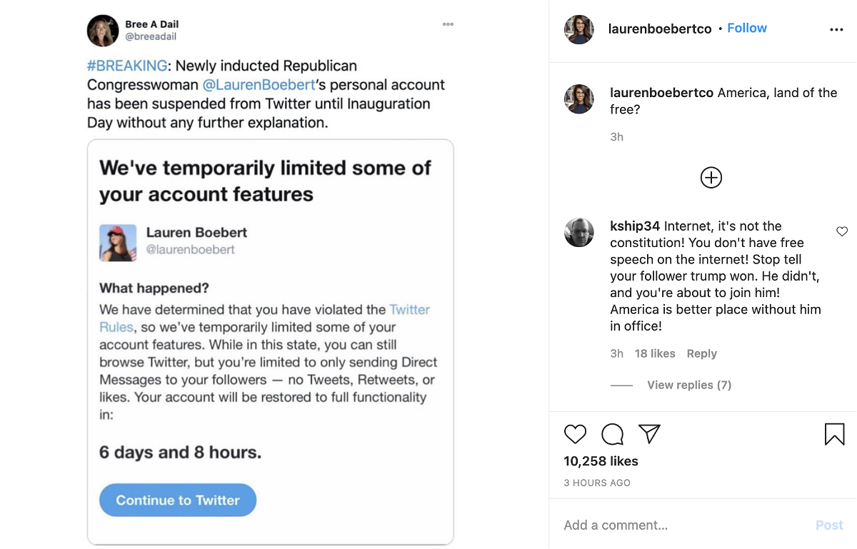 Rep Lauren Boebert Says Twitter Account Locked Until Inauguration Day
