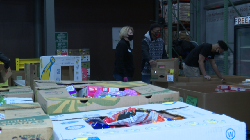 Volunteers at the Care and Share Food Bank for Southern Colorado