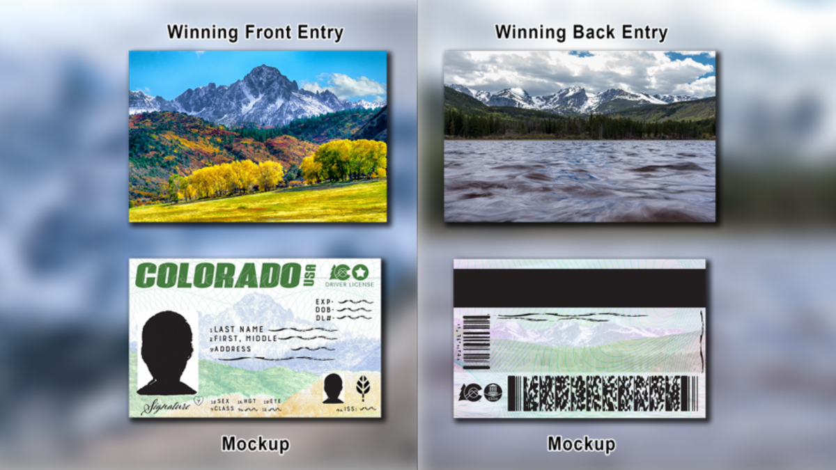 Colorado's new driver license features pictures of Mount Sneffels, Sprague  Lake