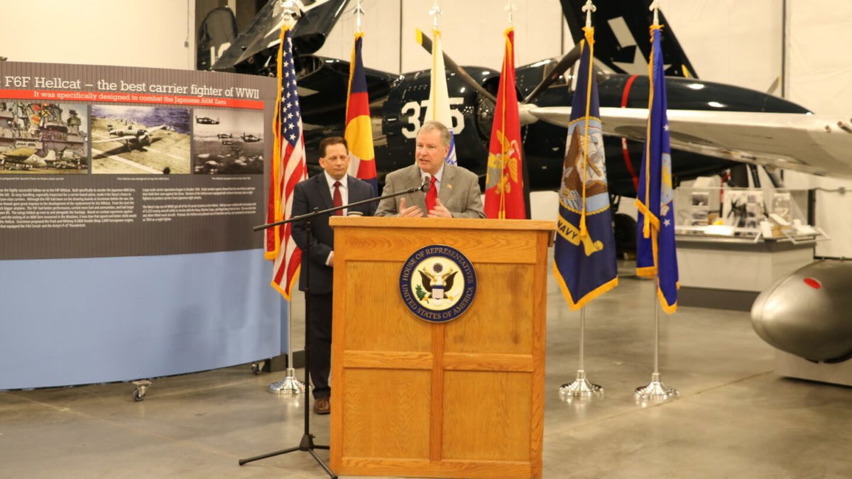 Rep. Doug Lamborn at a ceremony to announce US Service Academy recommendations in 2020.