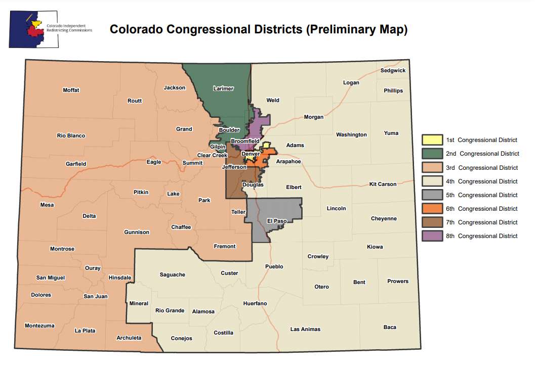 congressional redistricting districts preliminary weld released elections krdo commissioners commissioner insist kept