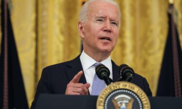 President Joe Biden will discuss applying new sanctions on the Cuban regime when he meets with Cuban-American leaders at the White House on Friday. Biden is shown here in the East Room of the White House on July 29