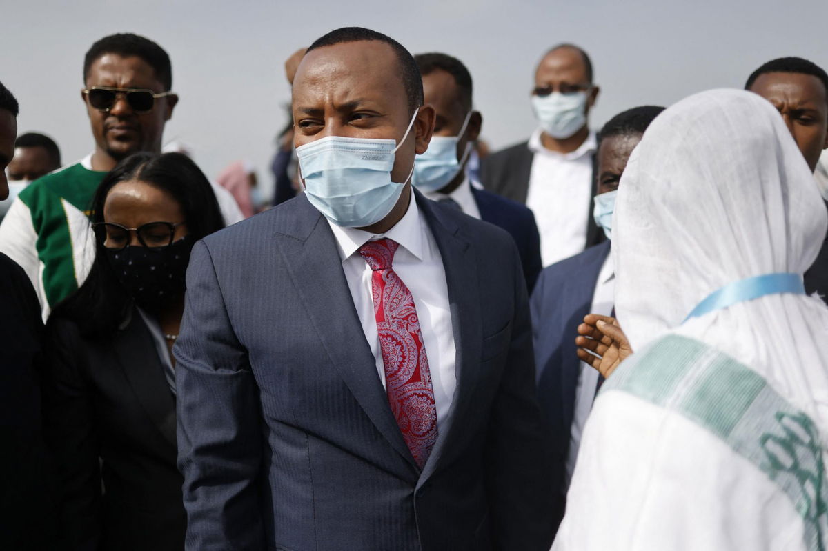 <i>Marco Longari/AFP/Getty Images</i><br/>Ethiopian Prime Minister Abiy Ahmed campaigns in Jimma on June 16.