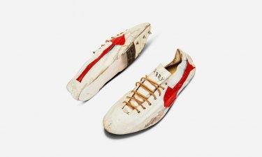 The shoes were originally made for Canadian track and field sprinter and Olympian