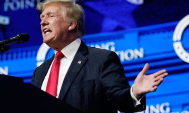 Former President Donald Trump endorsed coal lobbyist Mike Carey in the special election for Ohio's 15th Congressional District in early June. Trump is shown here speaking to supporters at a Turning Point Action gathering