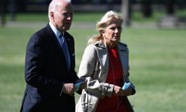 President Joe Biden and First Lady Jill Biden are seen here near the White House