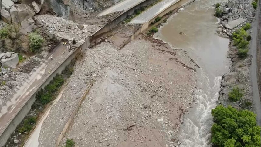 I-70 glenwood canyon damage mudslides road debris