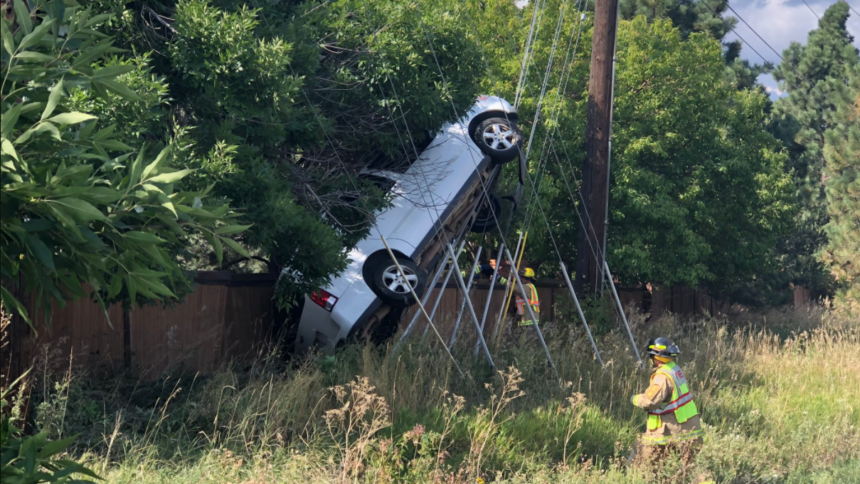 SUV Gets Stuck In Power Lines During Crash In South Colorado Springs | KRDO