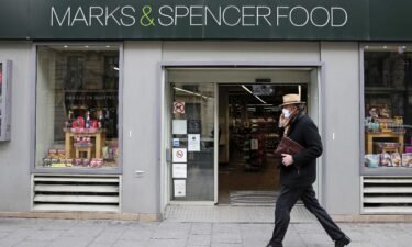 Marks & Spencer is closing 11 of its stores in France because of supply chain problems related to Brexit. Pictured is a Marks & Spencer food store in Paris.