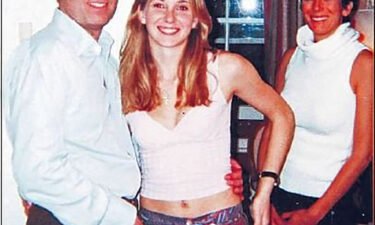 A photograph appearing to show Prince Andrew with Jeffrey Epstein's accuser Virginia Roberts Giuffre and