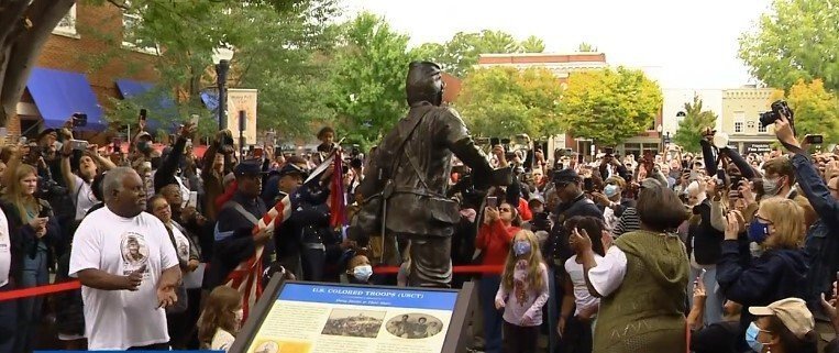 <i>WSMV</i><br/>The statue dedication concluded three days of education and celebration of black troops during the Civil War.