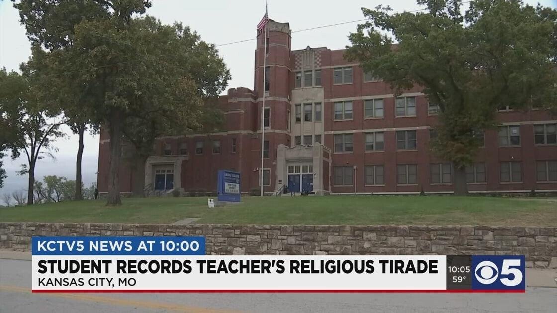 <i>KCTV</i><br/>A teacher at Lincoln College Preparatory Academy High School has been placed on leave because of some controversial comments he made in class. Students report the 10th grade English teacher was preaching about Christianity
