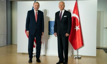 President Joe Biden meets with Turkish President Recep Tayyip Erdogan during the G20 leaders summit