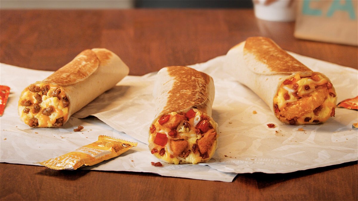 <i>Taco Bell</i><br/>Taco Bell is giving away free breakfast burritos Thursday.