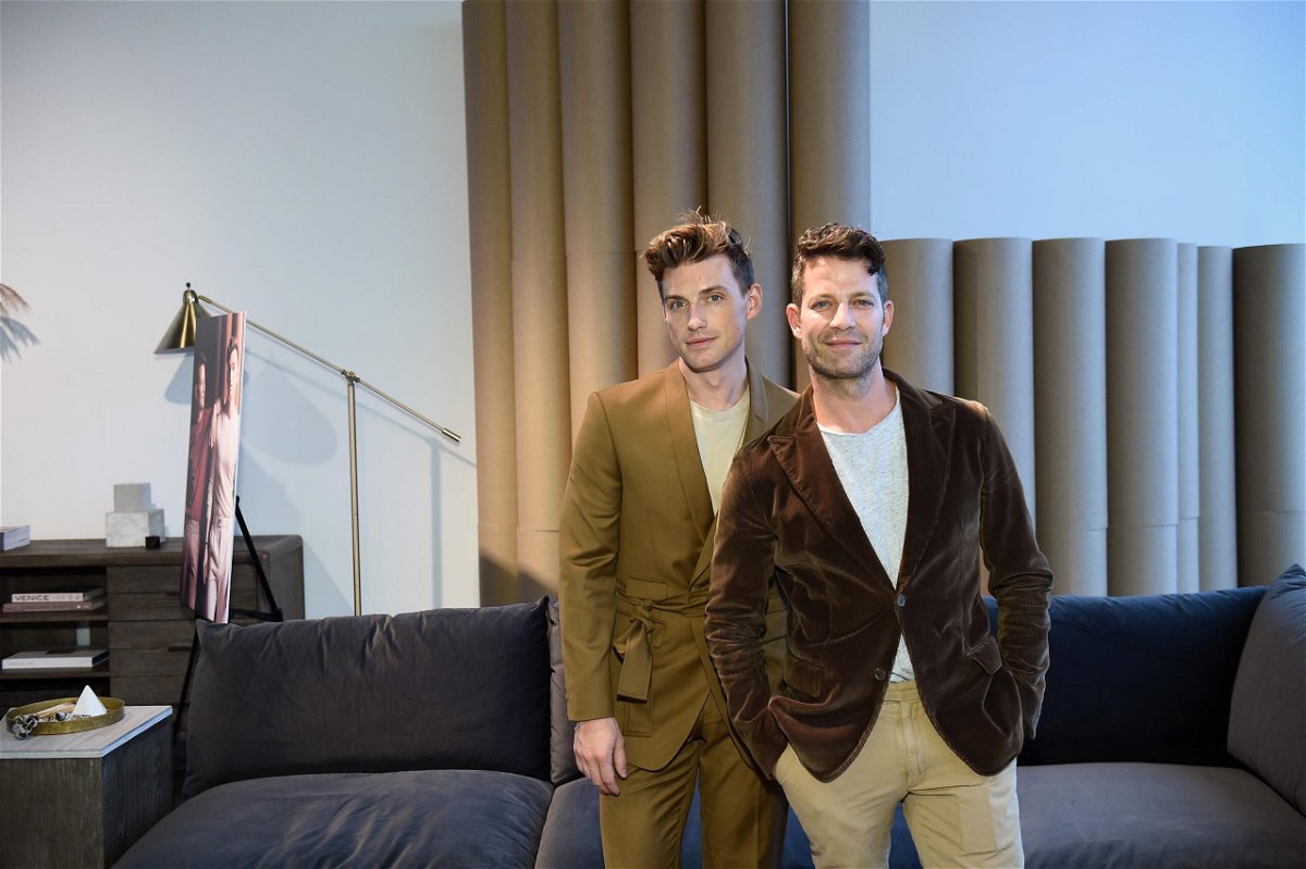 <i>Ilya S. Savenok/Getty Images for Living Spaces</i><br/>Jeremiah Brent and Nate Berkus attend Nate + Jeremiah for Living Spaces Fall 2019 Collection Media Event at Glasshouse Chelsea on September 12