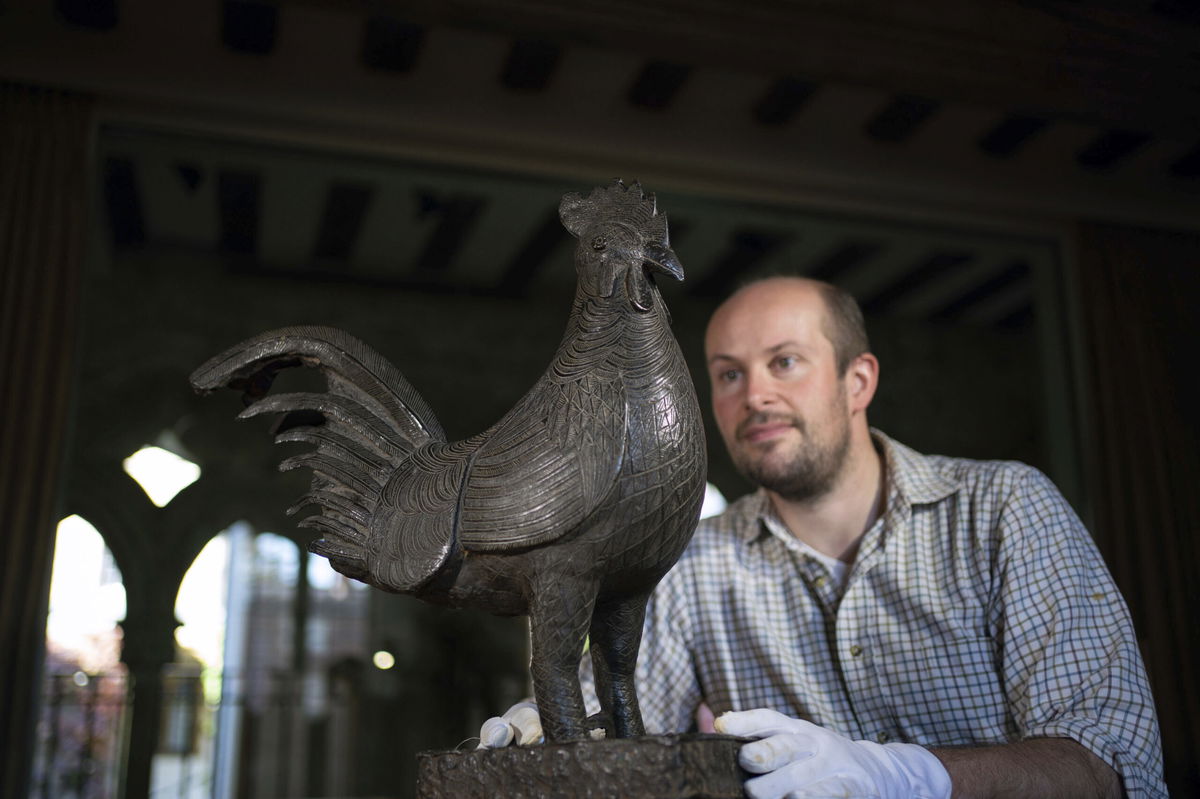 <i>Joe Giddens/PA/AP</i><br/>Cambridge University is due to return a Nigerian artifact looted during a British raid to its country of origin