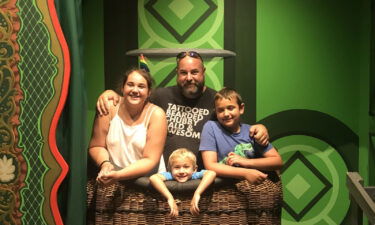 Shannon (back row center) and Erin (left) Carpenter have a daughter Vivi