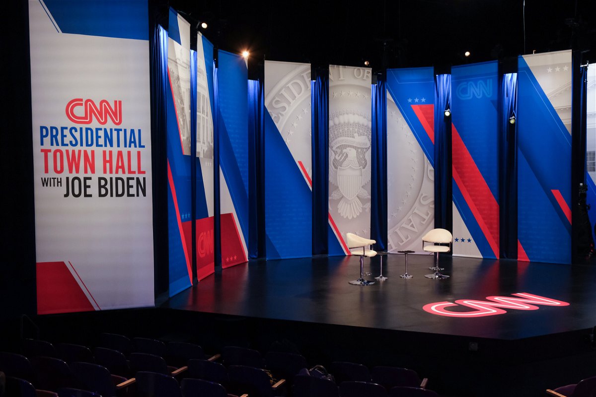 <i>Heather Fulbright/CNN</i><br/>President Joe Biden is set to participate in a CNN town hall from Baltimore Thursday evening