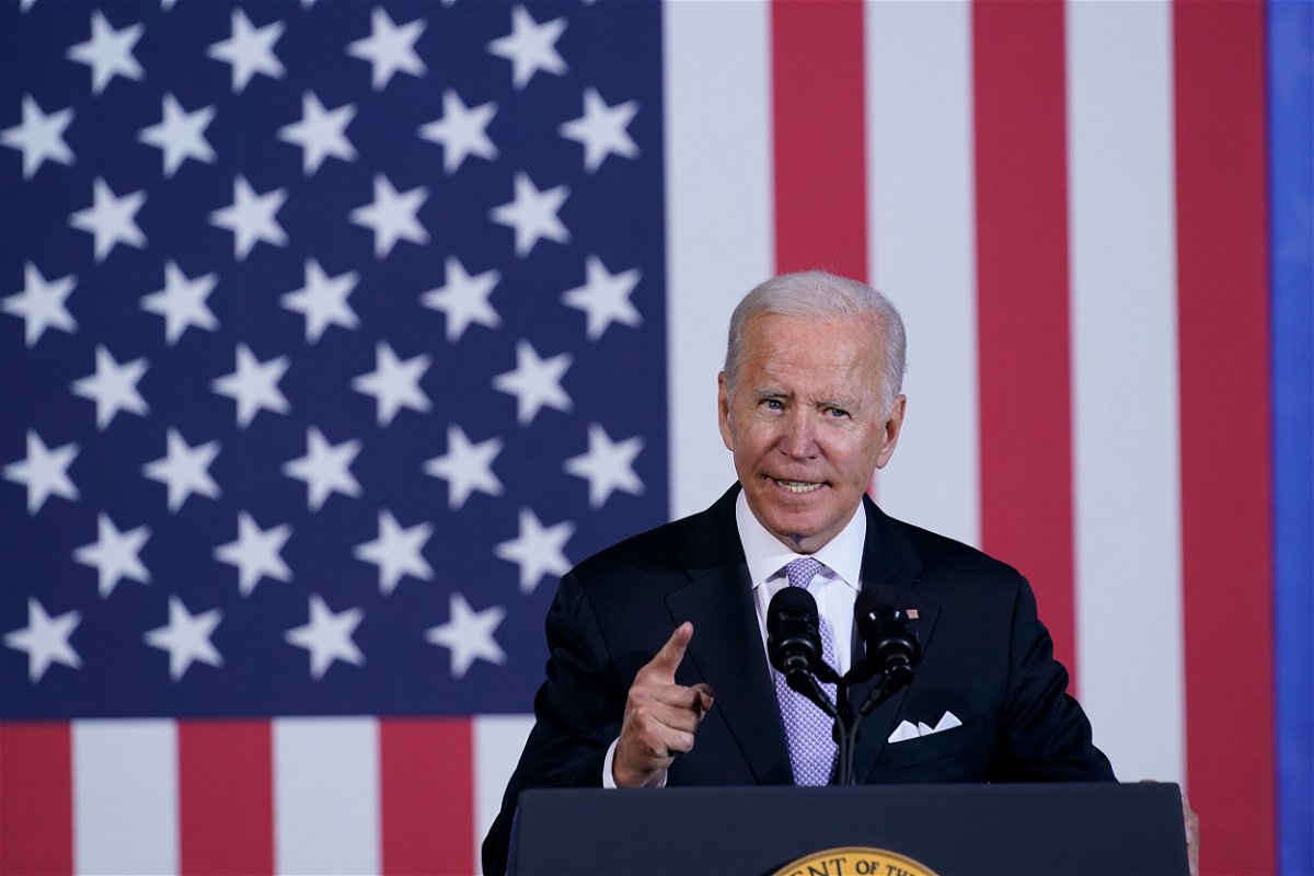 <i>Susan Walsh/AP</i><br/>President Joe Biden made a pitch for his unfinished economic agenda as negotiations heat up in Congress
