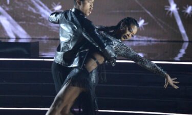 Brandon Armstrong and Kenya Moore on Monday's horror-themed episode of "Dancing With the Stars"