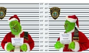 The police department took to Facebook to announce the arrest of The Grinch