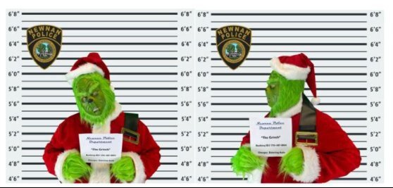 <i>Newnan Police Dept/Facebook</i><br/>The police department took to Facebook to announce the arrest of The Grinch