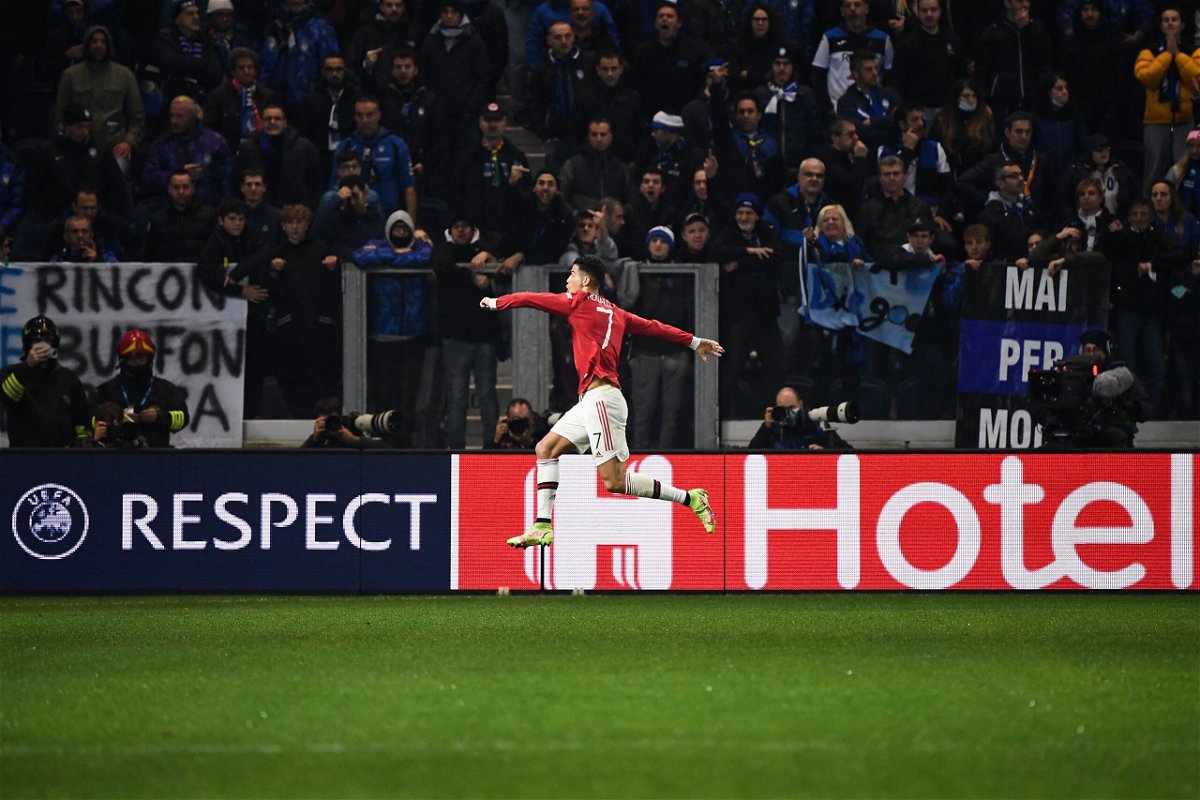 <i>MARCO BERTORELLO/AFP/AFP via Getty Images</i><br/>A late Cristiano Ronaldo goal salvaged a dramatic point for Manchester United on Tuesday as it drew 2-2 against Atalanta in the Champions League at the Gewiss Stadium.