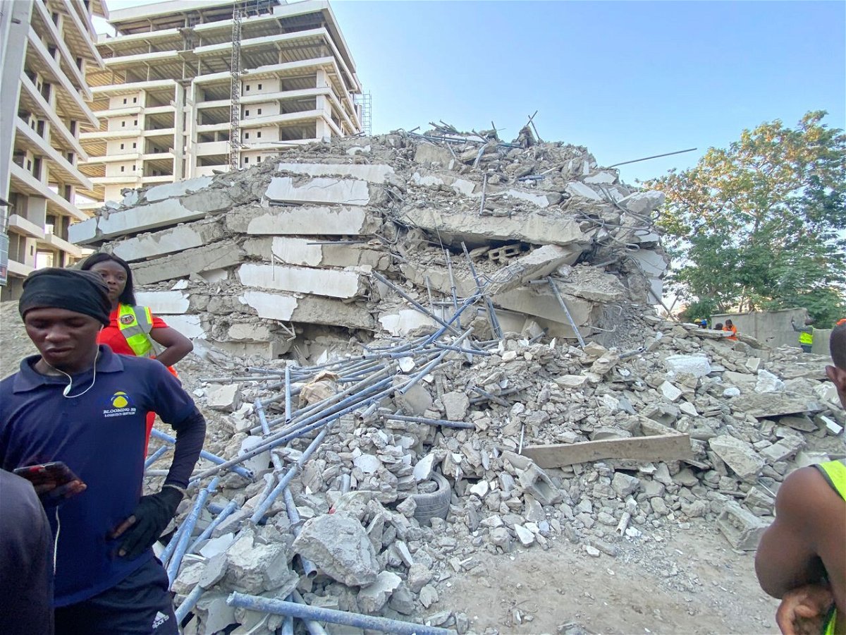 <i>CNN/Stephanie Busari</i><br/>The building that collapsed in Lagos