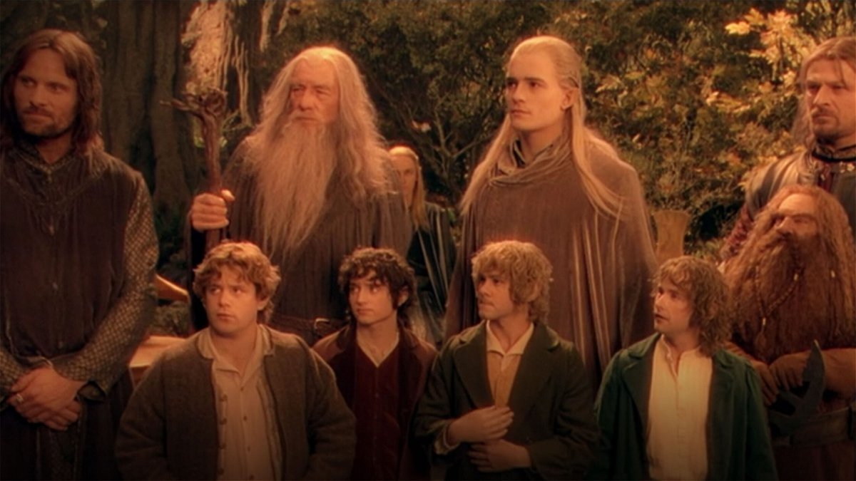 Mr Bean as one of the members of the fellowship of the