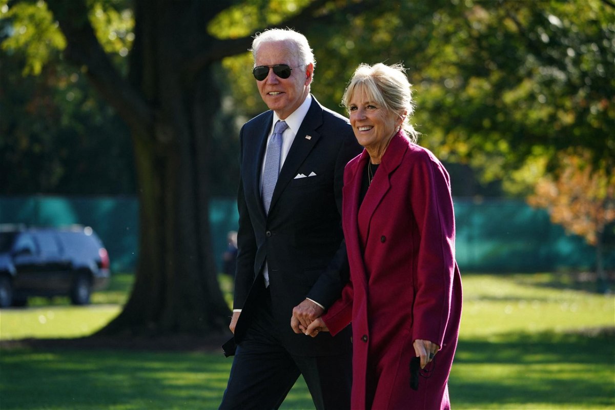 <i>MANDEL NGAN/AFP/Getty Images</i><br/>US President Joe Biden and First Lady Jill Biden in Washington