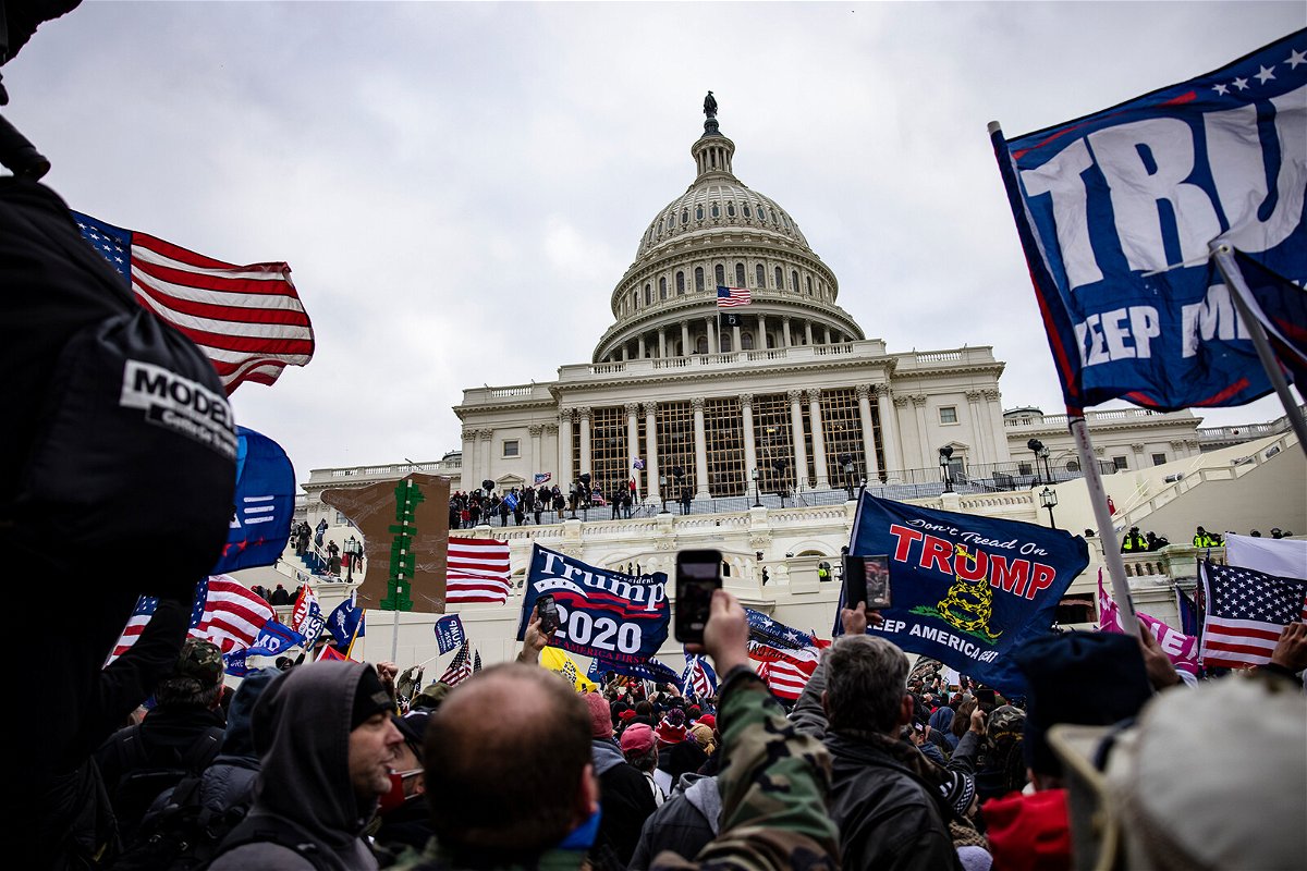 <i>Samuel Corum/Getty Images</i><br/>Trump supporters storm the US Capitol on January 6