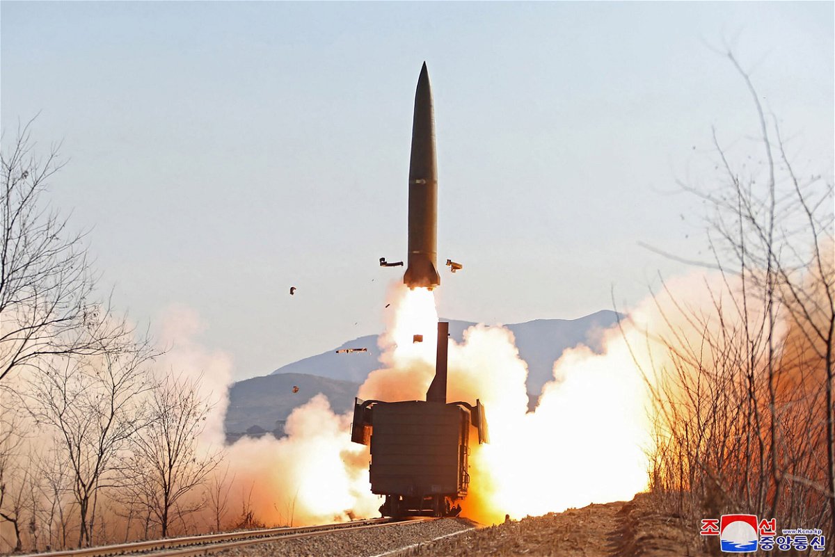 <i>KCNA/AFP/Getty Images</i><br/>North Korea conducts a fourth presumed missile test in a month. This picture taken on January 14 shows a firing drill of railway-borne missile regiment in North Pyongan Province.