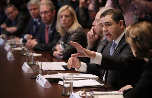 The Federal Bureau of Investigation said in a statement Wednesday evening that it is doing a "court-authorized" search of the Texas home of Rep. Henry Cuellar.