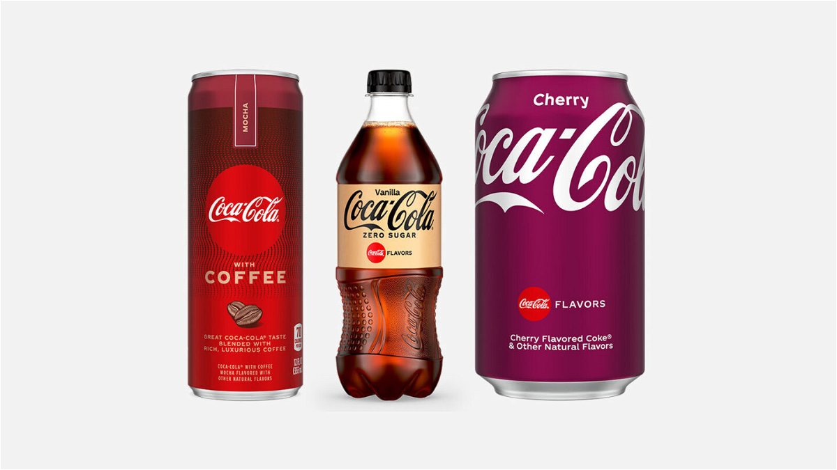 <i>Coca-Cola</i><br/>Coca Cola is unveiling a new look for flavored Coke products this month