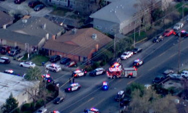 Law enforcement are seen near a church in the Arden area of Sacramento County on February 28.