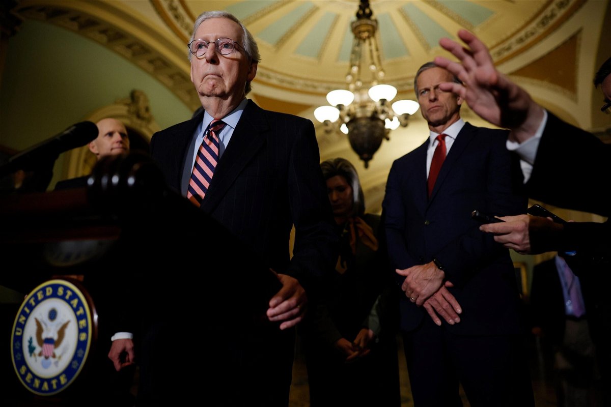 <i>Chip Somodevilla/Getty Images</i><br/>Senate Minority Leader Mitch McConnell (R-KY) made clear that the deadly events on January 6